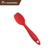 ユーロキッチン eurokitchen 一体型ホールシリコンスクープ(スプーン型スパチュラ) 小 赤(レッド) シリコンへら 20x41x202mm 食洗機対応【ハンドクリーナー オールシリコン】