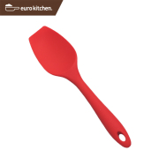 ユーロキッチン eurokitchen 一体型ホールシリコンスクープ(スプーン型スパチュラ) 大 赤(レッド) シリコンへら 25×60×255ml 食洗機対応【ハンドクリーナー オールシリコン】