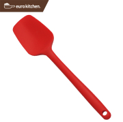 ユーロキッチン eurokitchen 一体型スプーンスパチュラ シリコンへら 赤（レッド）【ハンドクリーナー オールシリコン】【しゃもじ】