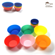 ユーロキッチン eurokitchen シリコンカラフルおかずカップ 5号12個・8号6個 計18個セット【シリコン型/お弁当の仕切りに/お弁当カップ/おかずケース/お弁当グッズ/小分け保存/繰り返し使えてエコ/フィットしやすい/マフィンカップ/シリコンカップ】
