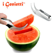 ジェニエッティ i Genietti スイカカッター ANGURELLO 【西瓜/カッター/ナイフ/おしゃれ/スイカ専用ナイフ/楕円形スイカにおすすめ/楕円】【動画】