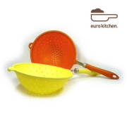 ユーロキッチン eurokitchen シリコン柄付ストレーナー 水切り器 取っ手タイプB○【スパゲッティー スパゲッティ パスタ】