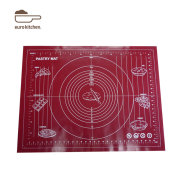 ユーロキッチン　eurokitchen　シリコン製菓マット　赤　大判（68×52ｃｍ）　大きいサイズ【製パン/ピザ/ベーキングシート/ちぎりパン】