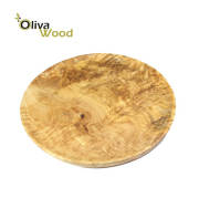 オリーバウッドOliva Wood(オリーブウッド)オリーブの木丸皿（ラウンドプレート）ピザ用26ｃｍ＃ＰＲ１２６