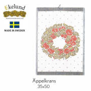 【廃番】エーケルンド Ekelund APPELKRANS (アップルリース) 35×50cm 【キッチンタオル/タペストリー/北欧/オーガニックコットン】 45370