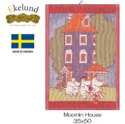 エーケルンド Ekelund ムーミン MOOMIN HOUSE (ムーミン一家,スナフキン,ミィ) 35×50cm 【キッチンタオル/タペストリー/北欧/オーガニックコットン】 #32493