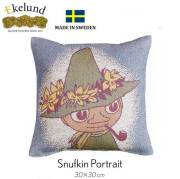 【廃番】エーケルンド Ekelund ムーミンシリーズ Moomin SNUFKIN PORTRAIT (スナフキン) 30×30cm 【クッション中綿付き】 15403