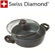 【完売】スイスダイヤモンド　SwissDiamond　＃６８２４蓋付両手鍋24cm【送料無料】【アウトレット・訳あり特価品】