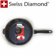 【完売】スイスダイヤモンド　SwissDiamond　IH深型フライパン28ｃｍ　蓋付【ＩＨ】【送料無料】【アウトレット・訳あり特価品】