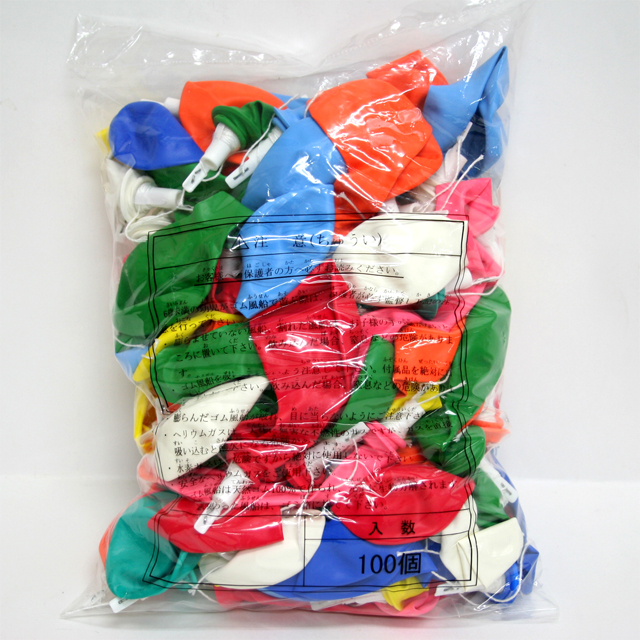 bf-002mug 糸付バルブ付ゴムフーセン　100入　(ふうせん／風船)