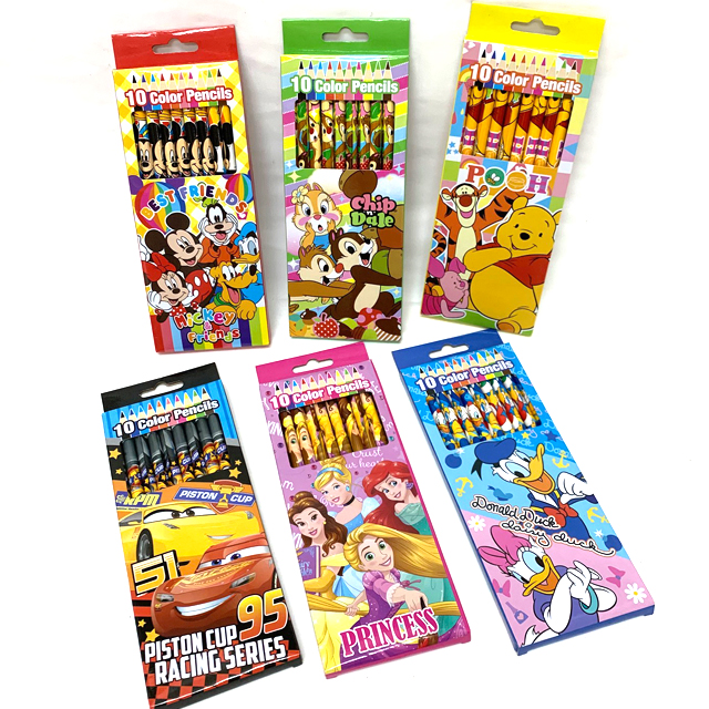 gg-297san ディズニー10色色えんぴつセット　１２入
