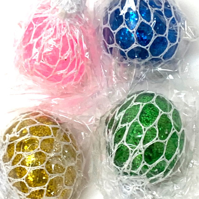 gk-922ima ぐにゃっとぷにょ玉ボール　メタリック（新型にぎにぎぶどうボール）　２４入