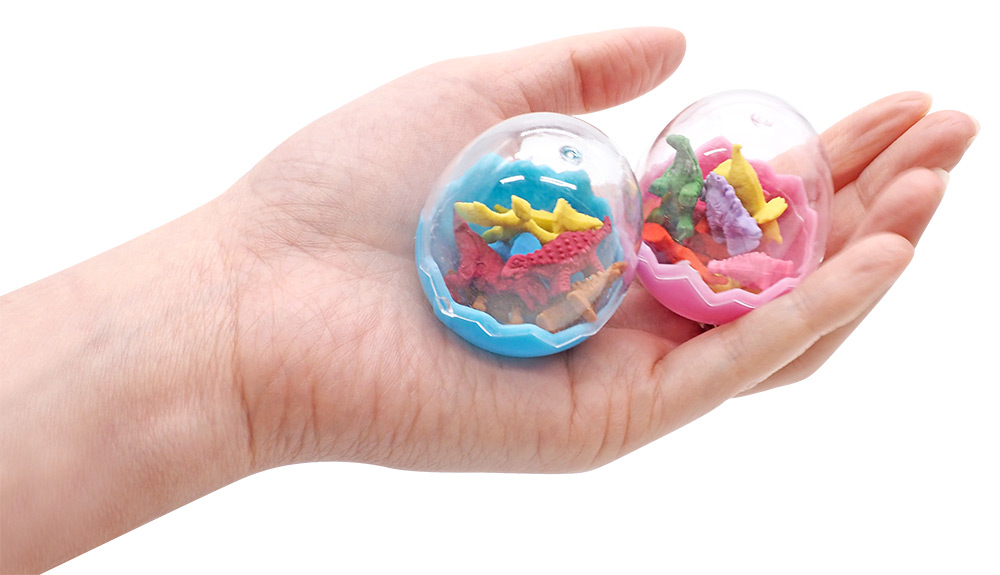 gk-944san 恐竜たまご型カプセル消しゴム　24入