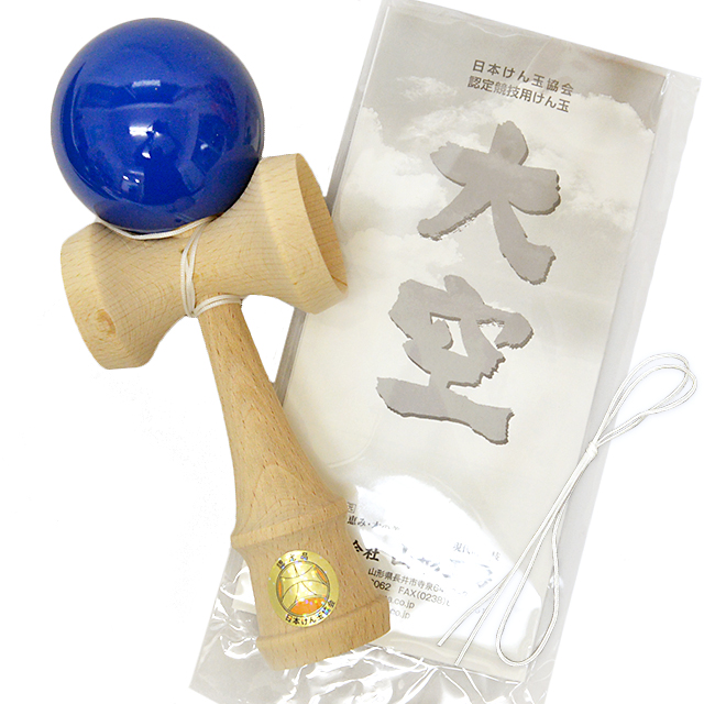 gr-401dima 日本けん玉協会認定競技用けん玉　大空 　青　（ケン玉・けんだま・ケンダマ）