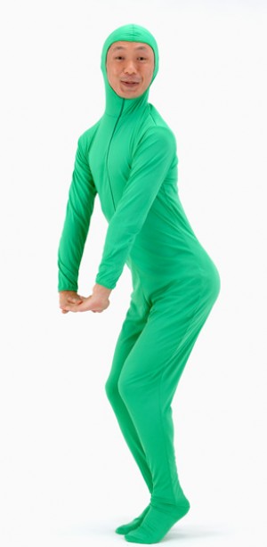 jz-206mzig 全身タイツ　緑　Ｍ