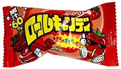k-6-04st ロールキャンディ／ストロベリー　24入【駄菓子】