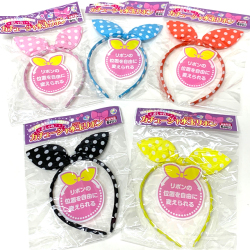 gk-968ima おしゃれカチューシャ水玉リボン　25入