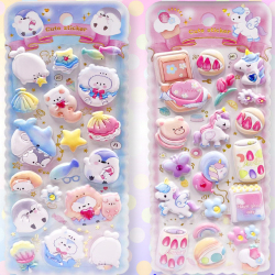 gp-346top もこもこぷっくりデコシール　12入