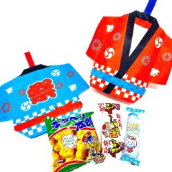 kta-129 ラッピング袋入りお菓子詰め合わせ はっぴ (新柄) 1個  (取合せ/詰め合せ/詰合せ)