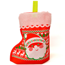 2s-rap027a ラッピング袋　クリスマス靴下（くつした）【ニット柄】　1袋