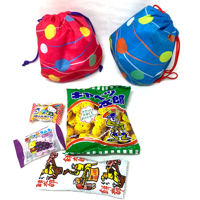 kta-124 ラッピング袋入りお菓子詰め合わせ おてだま巾着 水風船 1個 （