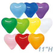 bf-308kis ハート型風船（無地／色アソート）　100入【ふうせん／フーセン】