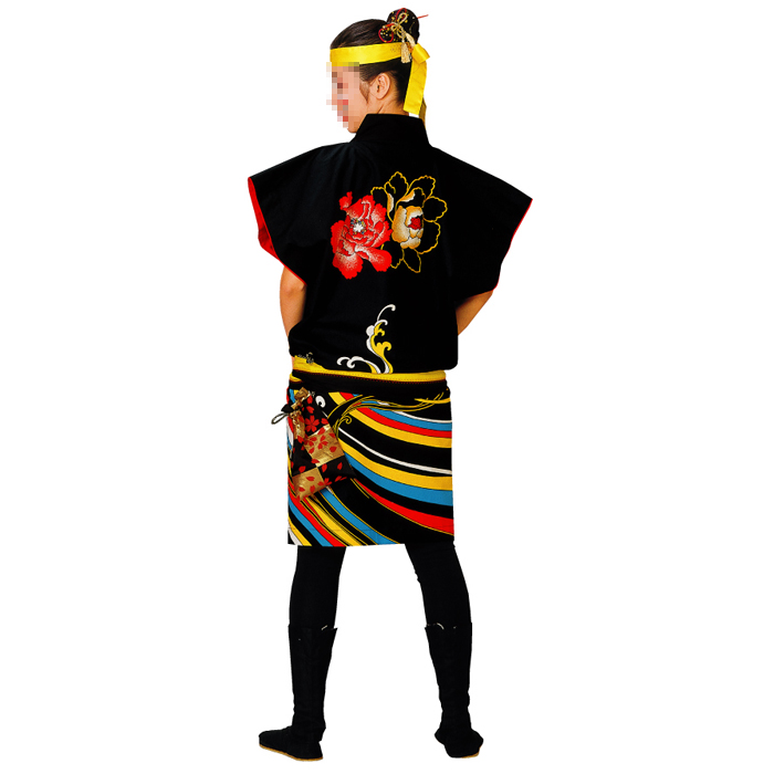 半纏（はんてん・法被・はっぴ）　袖無し　花