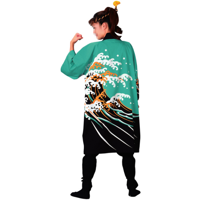 半纏（はんてん・法被・はっぴ）　女性グリーン