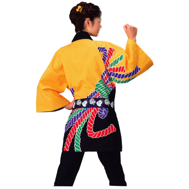 半纏（はんてん・法被・はっぴ）　女性モデル縄