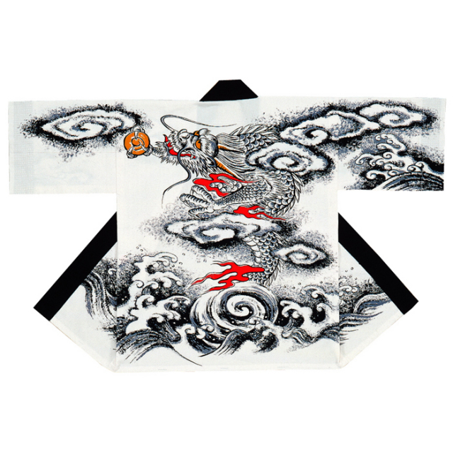 半纏（はんてん・法被・はっぴ）　白地龍
