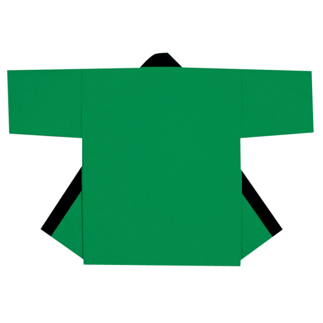 半纏（はんてん・法被・はっぴ）　緑無地