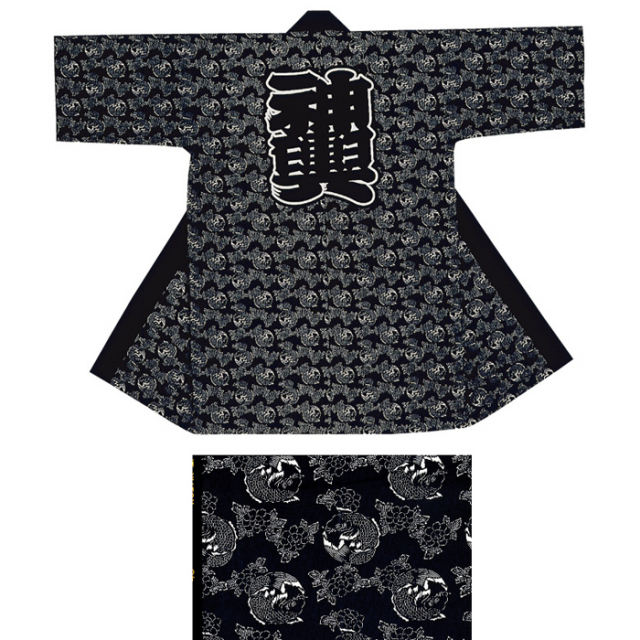 半纏（はんてん・法被・はっぴ）　黒　神輿