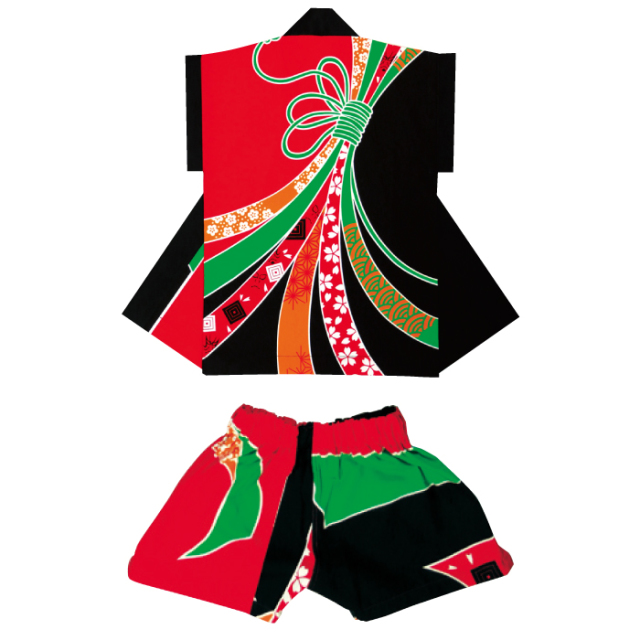 半纏（はんてん・法被・はっぴ）　子供　赤