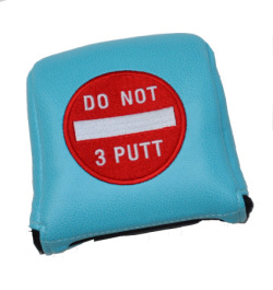 AM&E Do Not 3Putt Universal Magnetic Large Mallet Putter Cover Promessa Turquoise(マグネット)