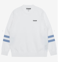 TFW49 26SS CREW NECK SPRING SWEATER WHITE