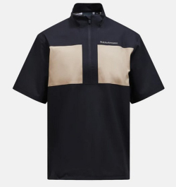 PeakPerformance 3L Short Sleeve Anorak 　BLACK / AVID BEIGE