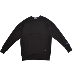 Tranvi TRCTB-017 Dual Warm Moist Ponti Crew Neck Pullover Black