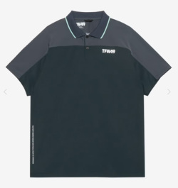 TFW49 26SS  SIDE MESH POLO D.GREEN