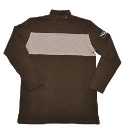 Tranvi TRCTB-015 Warm Stretch Mock Neck Chestnut/Gray