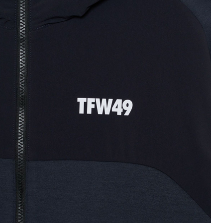 TFW49 CARDBOARD MATERIAL FULL ZIP HOODIE NAVY