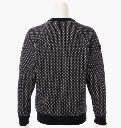 ファッション人気ブランドランキング BRIEFING MEN'S MERINO WOOL LOGO CREWNECK KNIT BLACK メンズウェア