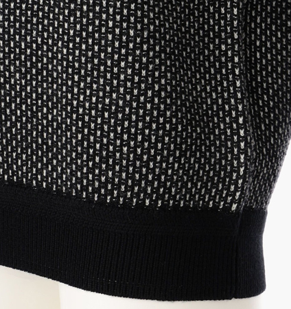 BRIEFING MEN'S MERINO WOOL LOGO CREWNECK KNIT BLACK