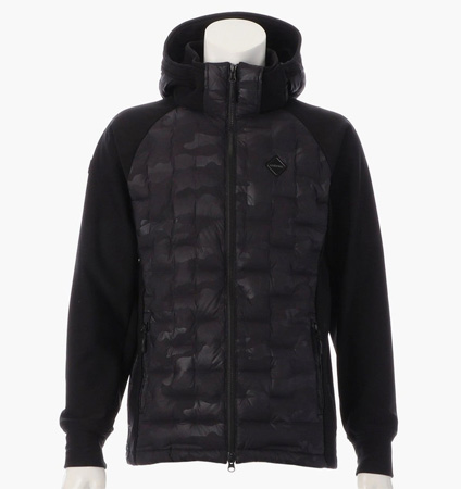 BRIEFING MEN'S HYBRID DOWN PARKA BLACK×CAMO