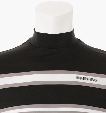 BRIEFING GOLF - MENS MARINE STRIPE HIGH NECK | ハイネックT