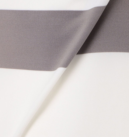 BRIEFING MEN'S PANEL STRIPE POLO WHITE