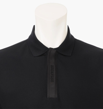 BRIEFING MEN'S MINI LOGO POLO BLACK