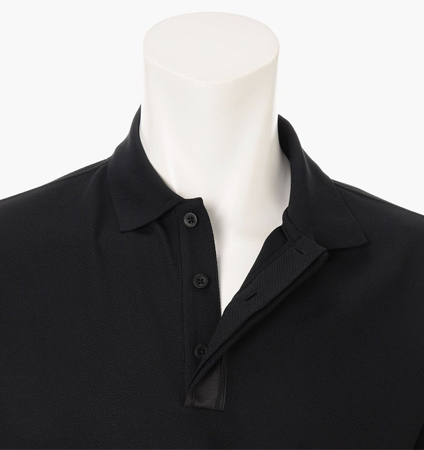 BRIEFING MEN'S MINI LOGO POLO BLACK