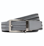 Braided Grey Leather Golf Ratchet Belt  ラチェット式ベルト