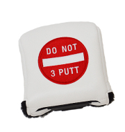 AM&E Do Not 3Putt Universal Magnetic Large Mallet Putter Cover Promessa Snow(マグネット)