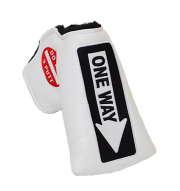 AM&E One Way x Do Not 3Putt Putter Cover Snap-Fit for Mid-Mallet Promessa Snow